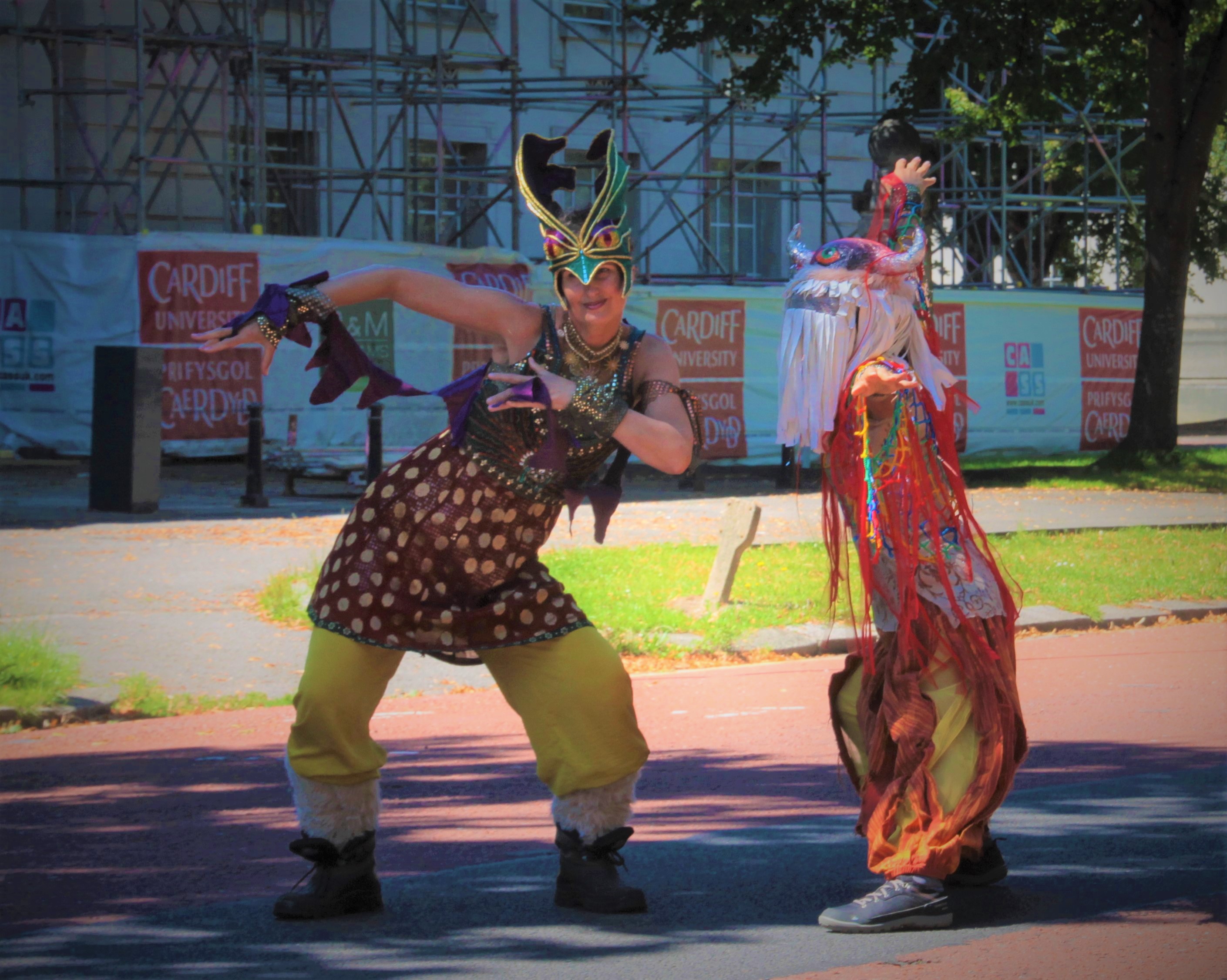 These two characters (the one on the left is me) are the base costumes of my Winds of Change characters, Butetown Carnival 2020