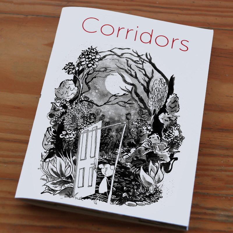 Corridors - Poetry book with narrative-based illustrations (see weebsite) created with writer mick Church and a group of CLA in the Rhondda. (2020)