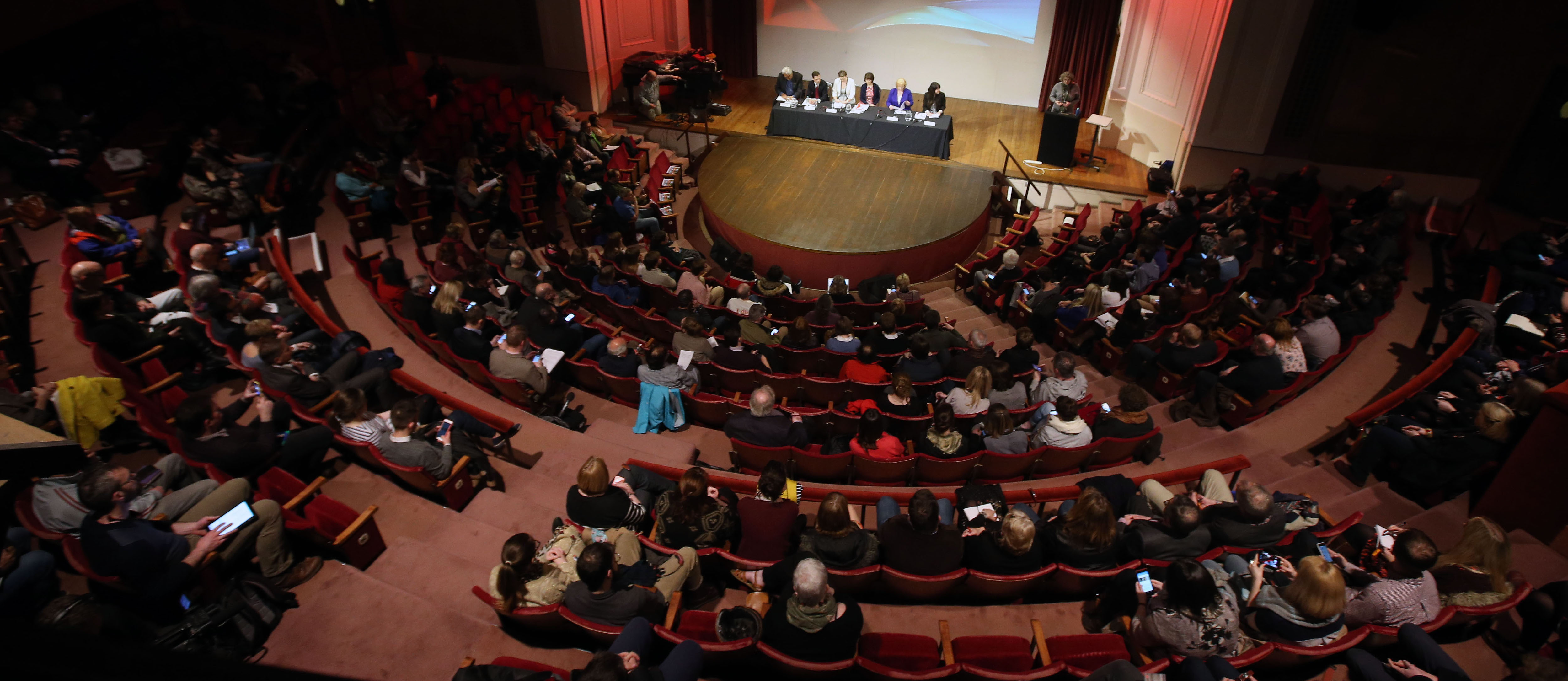 Audience and panel in Reardon Smith theatre