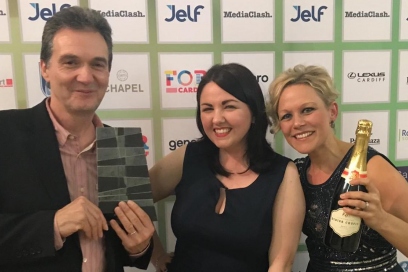 Justin Lewis, Kayleigh Mcleod and Sara Pepper at Cardiff Life Awards