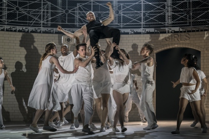 Matthew Bourne's ROMEO AND JULIET. Danny Reubens 'Tylbalt' and The Company. Photo Johan Persson