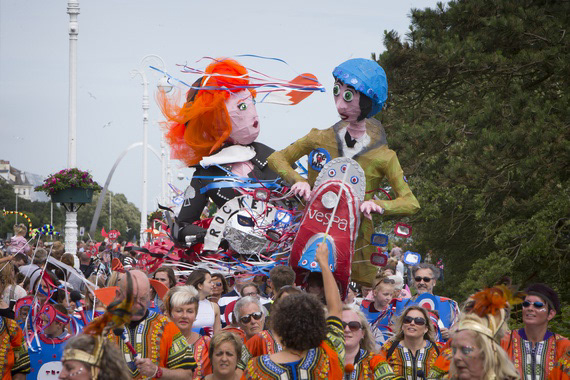 Carnival work created with local schools for a 'Charivari Carnival parade' In Folkestone kent