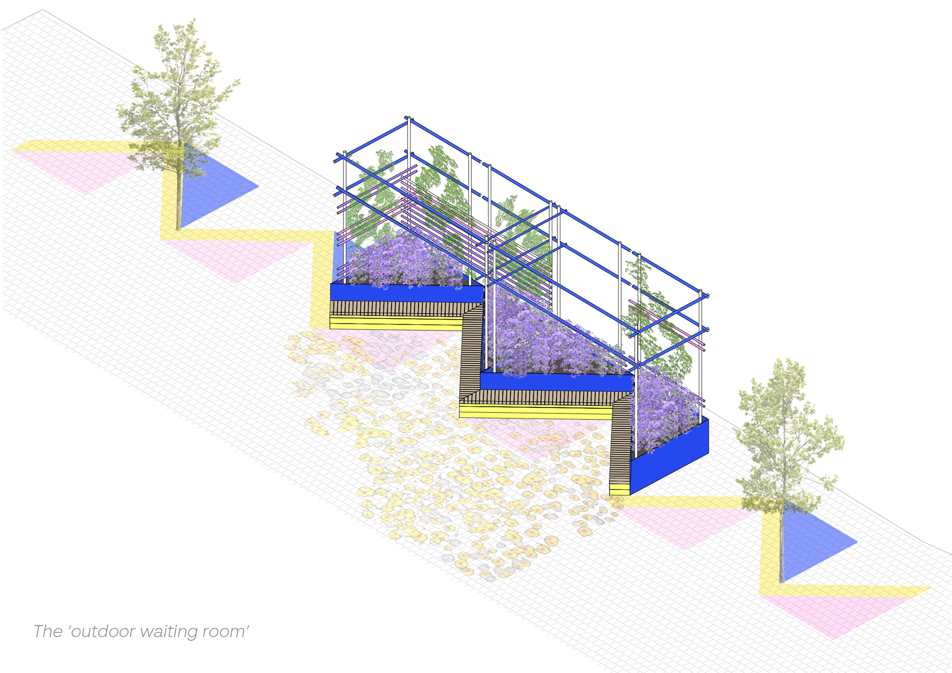 The 'outdoor waiting room' - a proposal for an urban oasis near Cathays railway station as part of the Greening Cathays Initiative and Cardiff University's Pharmabees project