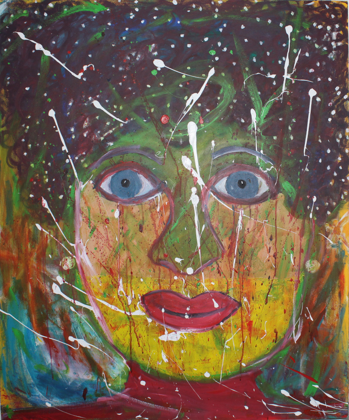 My lif is a bloody mess but I am still beautiful - Acrylic
