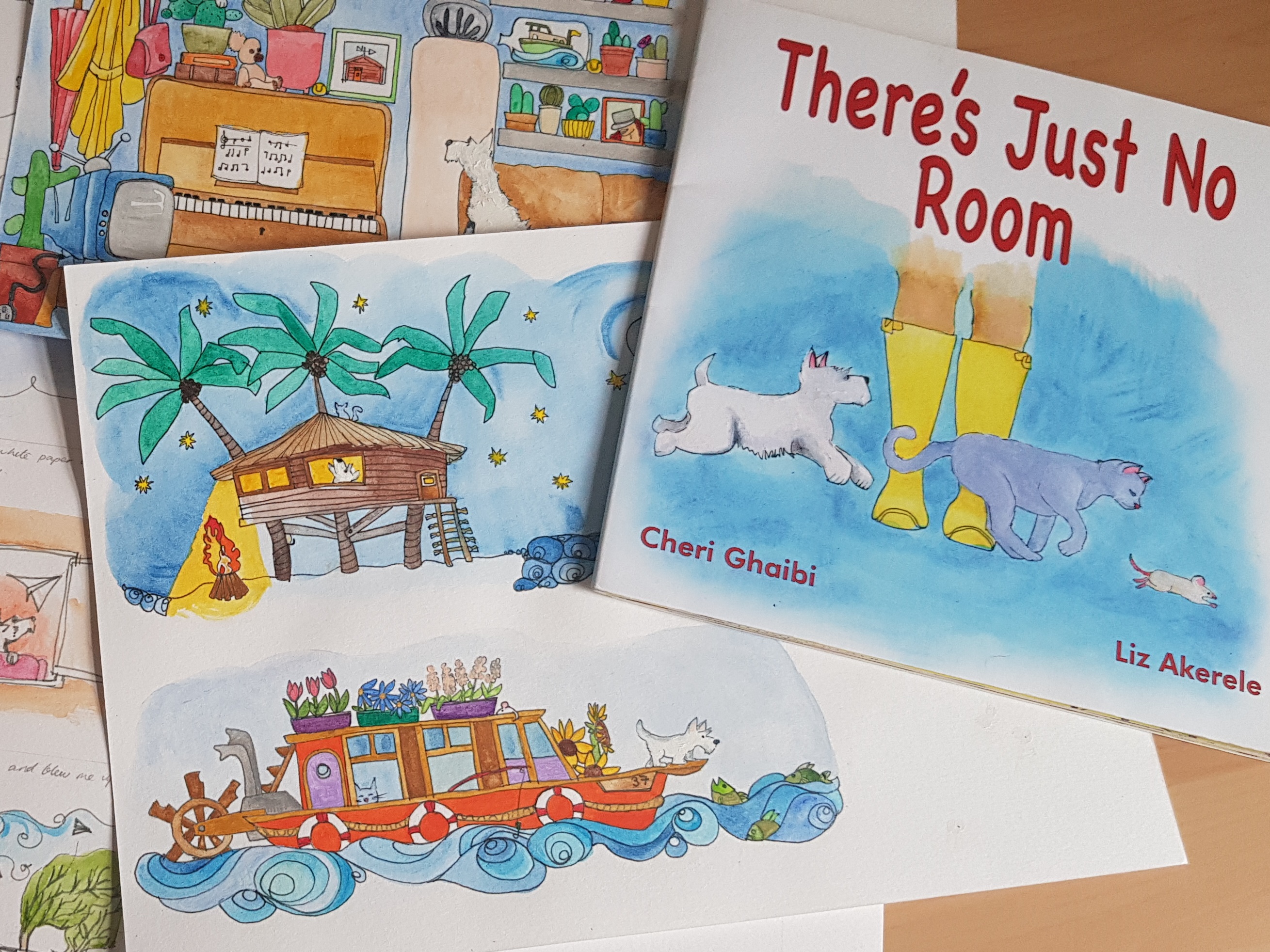 Book and illustrations for childrens book "Theres Just No Room"