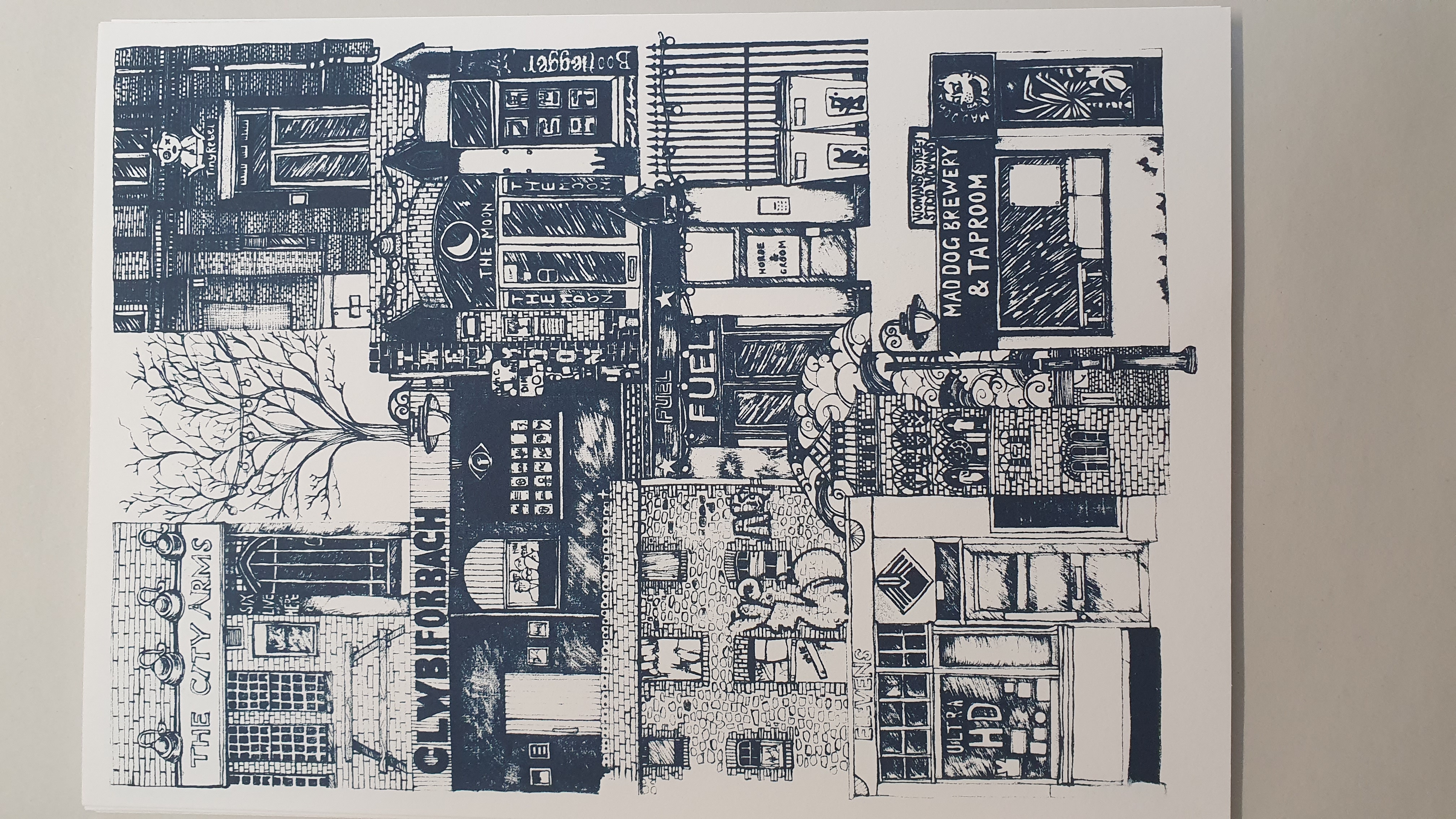 My most recognised print work. Womanby Street