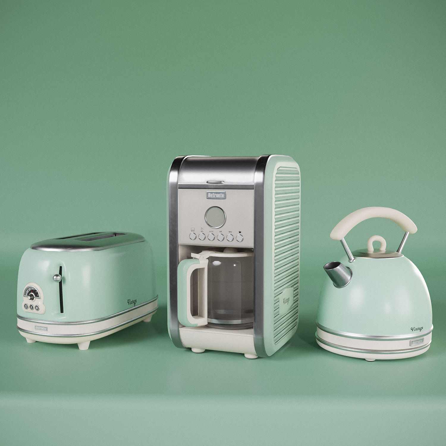Retro Kitchen Appliances - Product Render