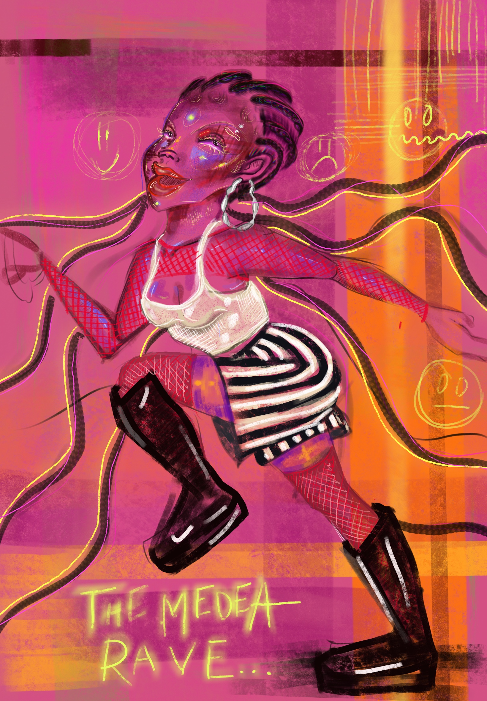 costume drawing for a conceptual design project.