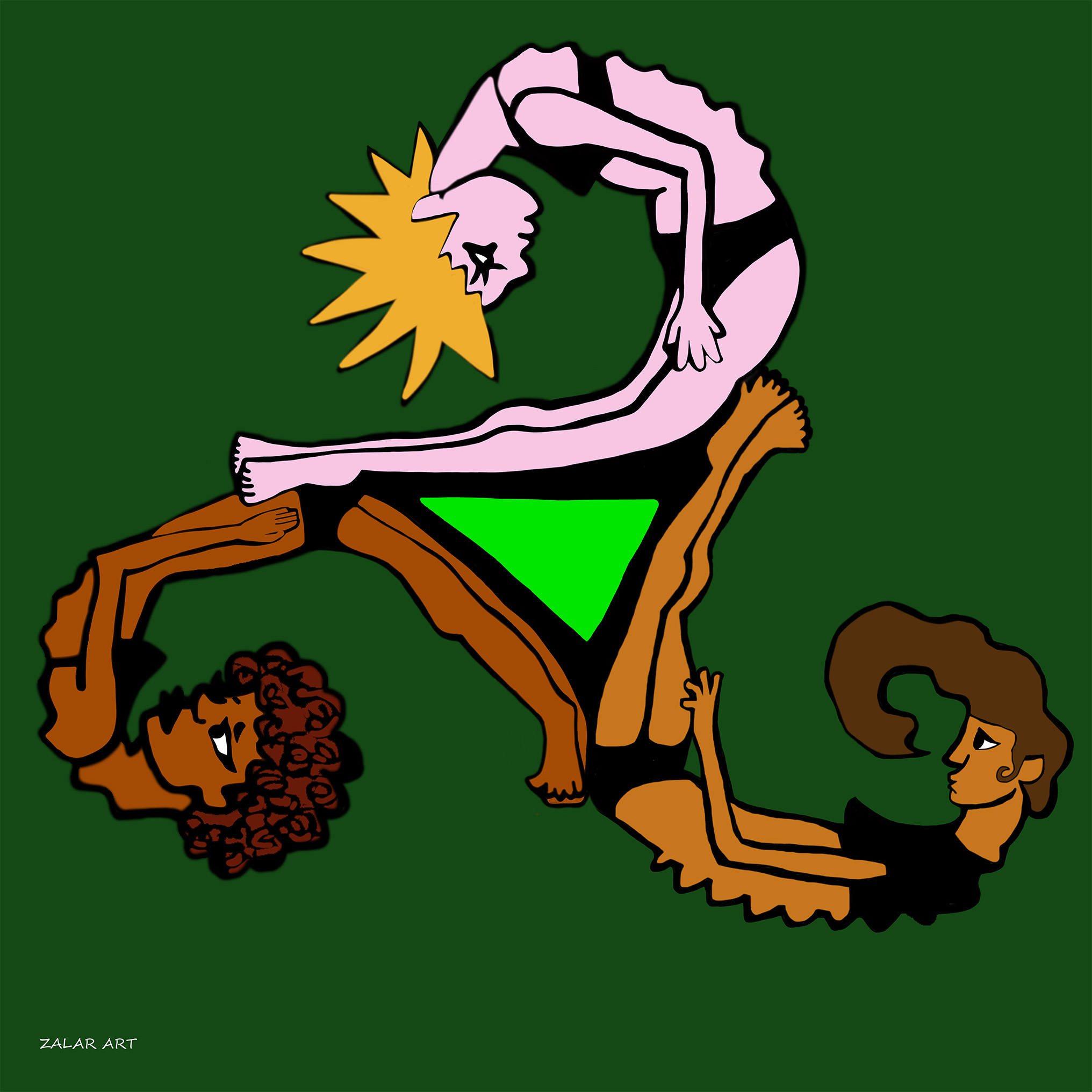 my version of the beloved triskelion symbol