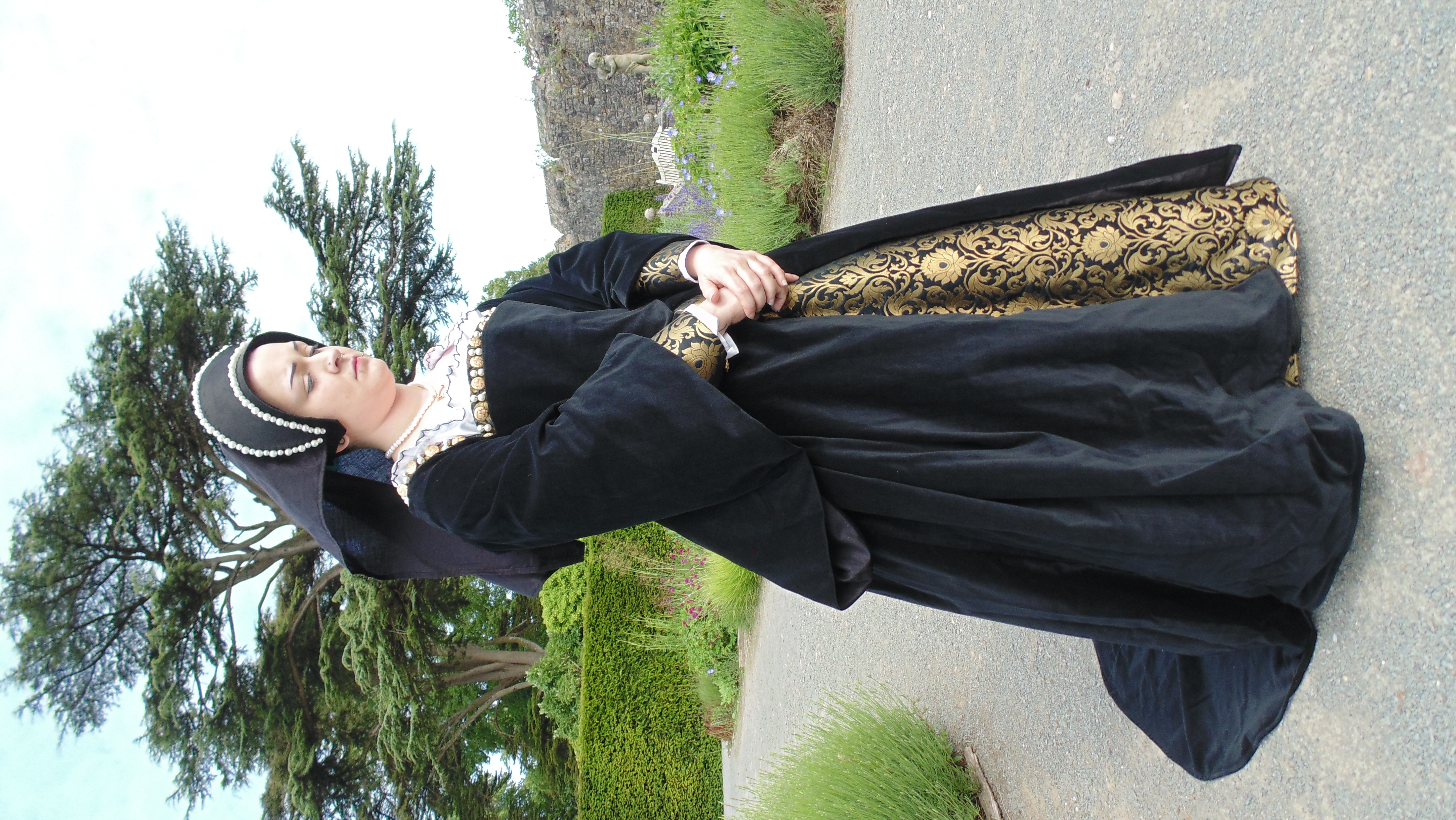 An historical recreation of Anne Boleyn's dress from her portrait