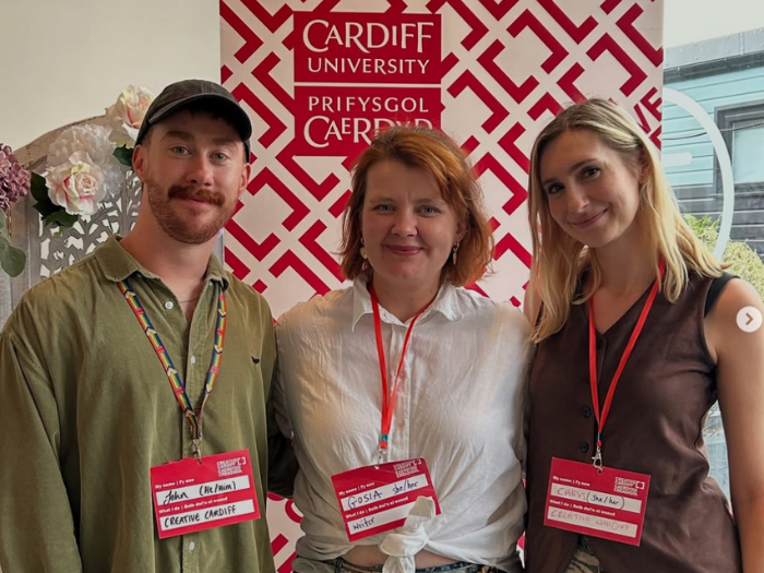 John, Carys and Gosia at Barry's Creative Cuppa