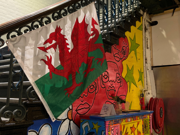 Welsh Flag in the Market