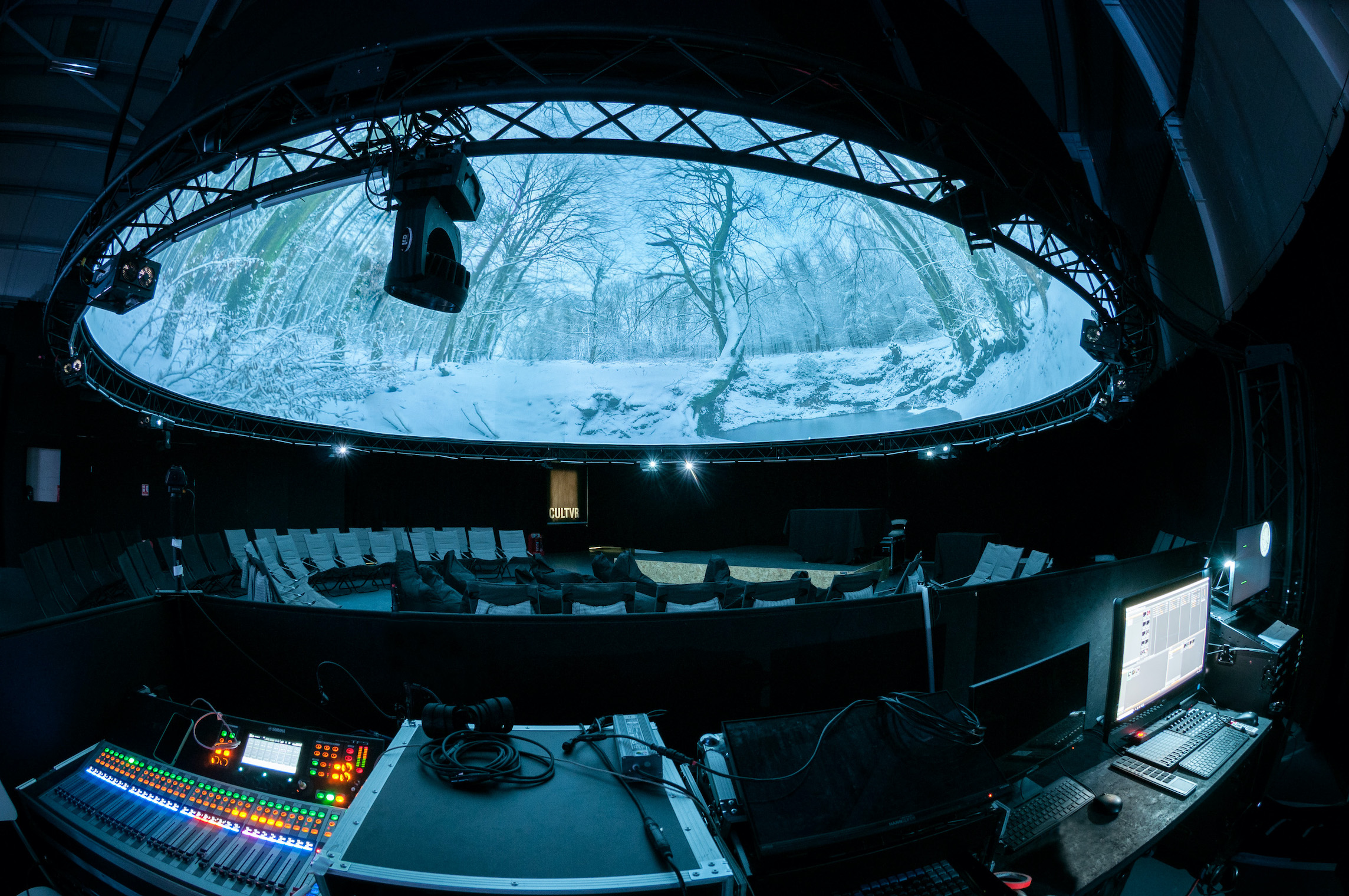 Interior of CULT VR with dome