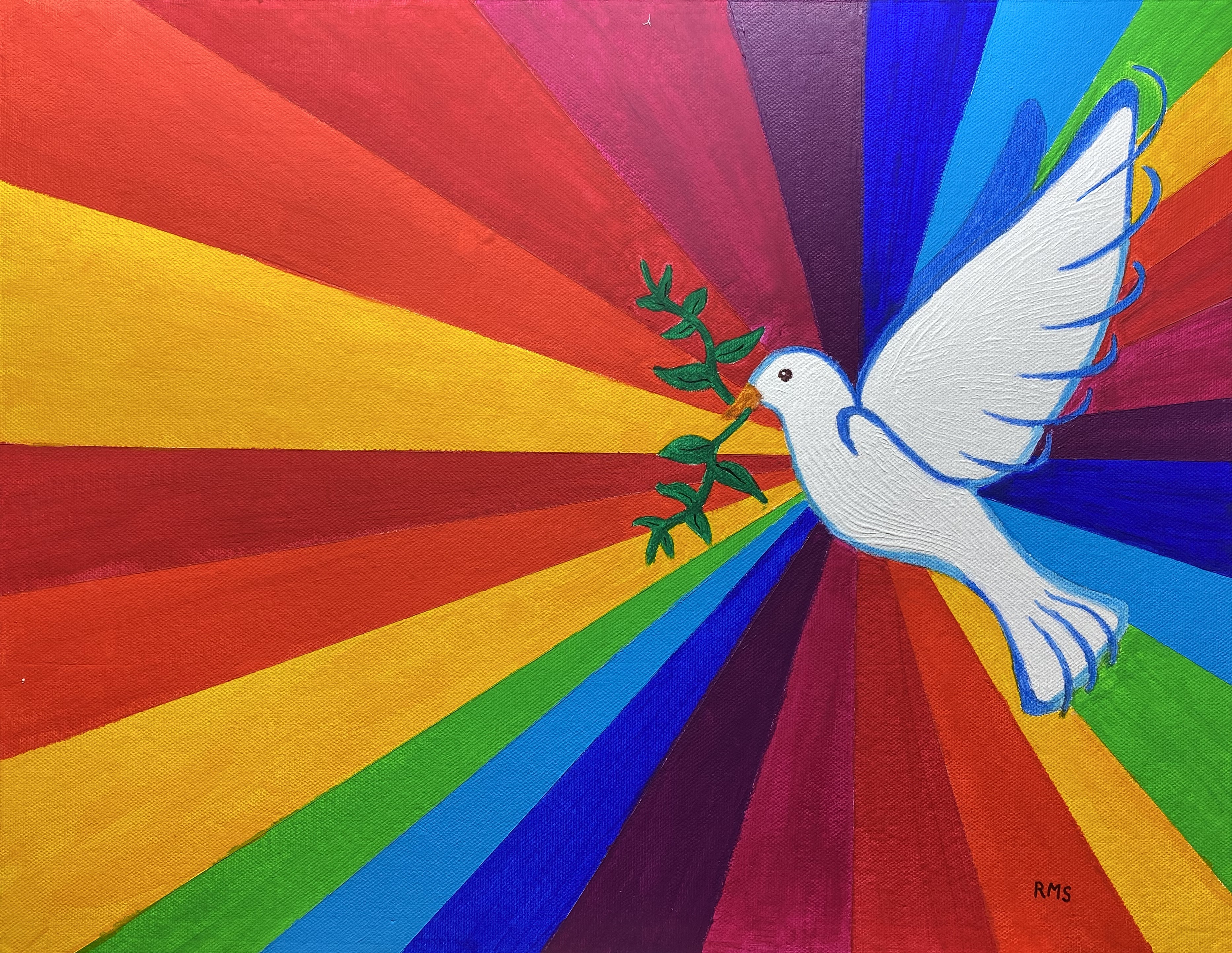 Peace and Harmony dove by Rosaleen Moriarty-Simmonds
