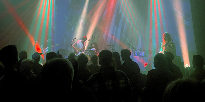 welsh band mellt performing on stage