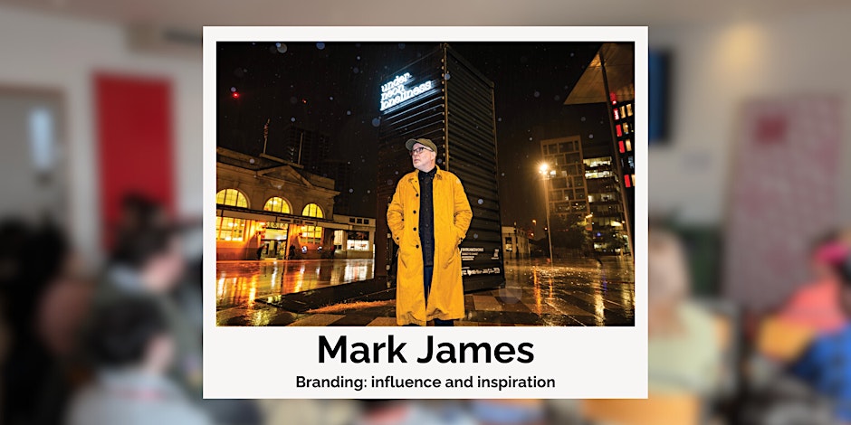 banner image featuring photo of Mark James in a yellow coat