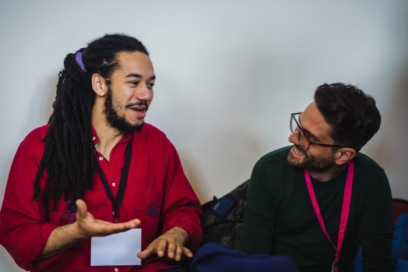 People networking at event