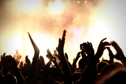 A crowd at a festival