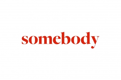 Somebody logo with the words Somebody written in red