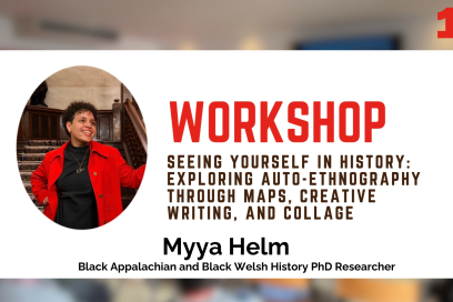 a banner with a portrait of Myya smiling, the words WORKSHOP are in bold and red