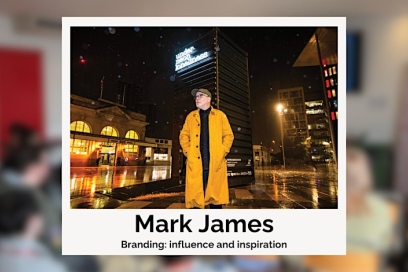 banner image featuring a photo of Mark in a yellow jacket 